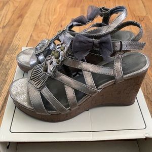 Buckle Nikita Wedge Sandals